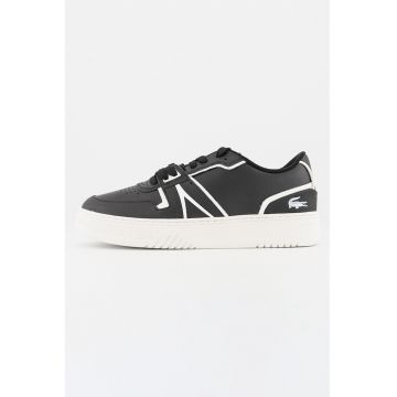 Pantofi sport din piele cu detaliu logo - Alb/Negru