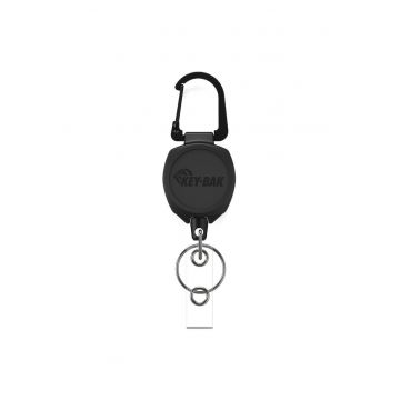 Retractor breloc  Policarbonat - Negru - 60 cm
