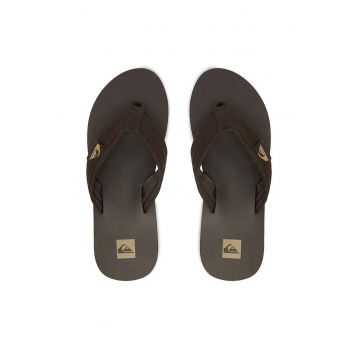 Slapi barbati  piele ecologica - maro - material interior sintetic