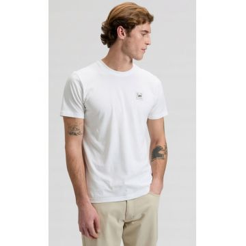 Tricou barbati  alb - bumbac - maneca scurta - regular fit