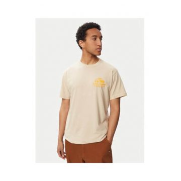 Tricou barbati -  bej - bumbac - imprimeu grafic