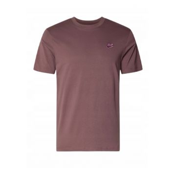 Tricou din bumbac cu decolteu la baza gatului