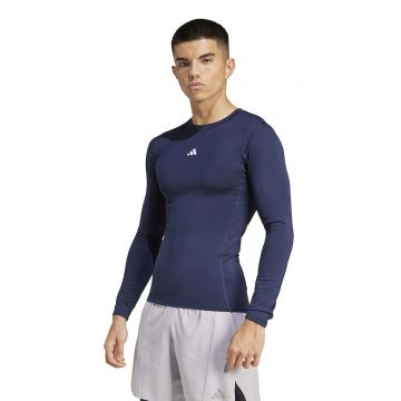 Bluza slim fit pentru fitness - Alb/Bleumarin