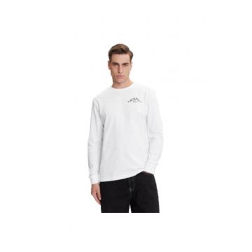Bluza sport barbati -  bumbac - alb -
