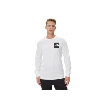 Bluza sport barbati -  bumbac/poliester - alb/negru