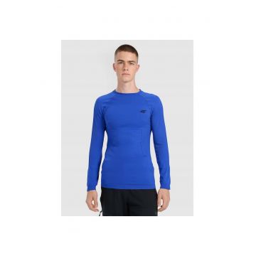 Bluza sport barbati -  lenjerie termoactiva fara cusaturi - albastru - poliester - Albastru