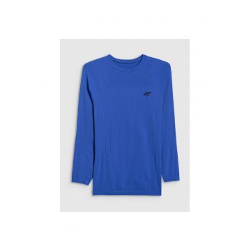 Bluza sport barbati  lenjerie termoactiva fara cusaturi - albastru - poliester -