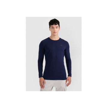 Bluza sport barbati -  maneca lunga - slim - bleumarin - bumbac