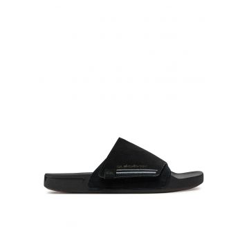 Slapi barbati -  piele naturala - negru