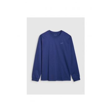 Tricou Barbati Sportstyle Bleumarin  Maneca Lunga - Bumbac 100% - Croi Regular - Confortabil si Durabil pentru Sezonul Cotidian
