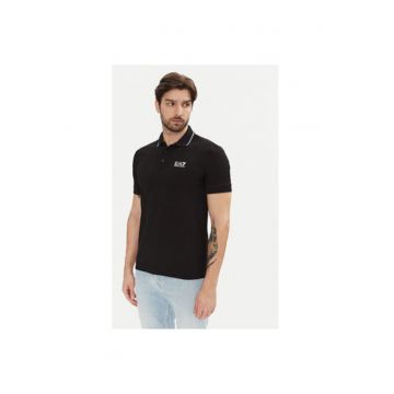 Tricou polo barbati  Emporio Armani - 8NPF16 PJVUZ - Bumbac - Negru - Negru