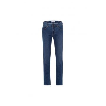 Blugi cu talie joasa si regular fit - Albastru