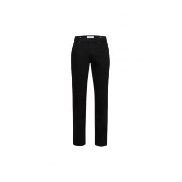 Blugi cu talie joasa si regular fit - Negru