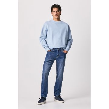 Blugi slim fit cu aspect decolorat Hatch - Bleumarin