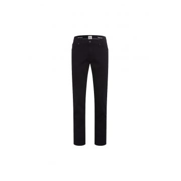 Blugi slim fit cu talie medie - Albastru inchis