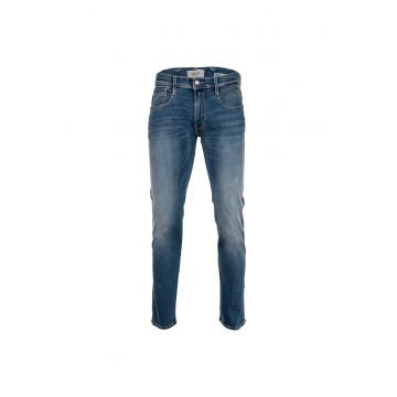 Blugi slim fit Hyperflex Anbass - Albastru pal
