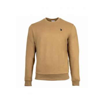 Bluza de trening cu broderie logo discreta - Bej