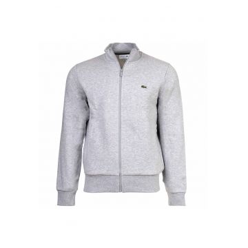 Bluza de trening cu buzunare laterale si fermoar - Gri