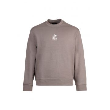 Bluza de trening cu detaliu cu broderie logo - Bej