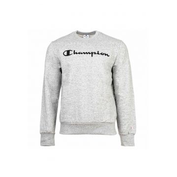 Bluza de trening regular fit cu logo pe piept - Gri deschis
