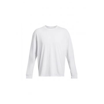 Bluza sport barbati  model UA HW Tonal Wordmark - croiala lejera - alb - bumbac si poliester -