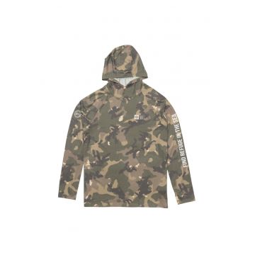 Hanorac cu imprimeu camuflaj pentru sporturi acvatice UPF 50+ -