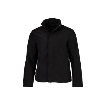 Jacheta cu model uni si capse - Negru