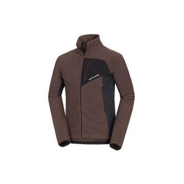 Men's fleece multisport active sweater JEDRZEJ - Maro inchis
