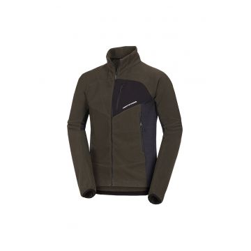 Men's fleece multisport active sweater JEDRZEJ - Verde inchis
