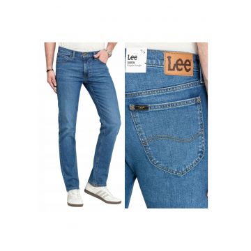 Pantaloni Jeans -  Daren - Marime 30/32 - Culoare Albastru - Croi Straight Fit - Stil Drept - Regulamentar - Inaltimea Taliei Medie - Regulamentara - W30xL32 - Albastru