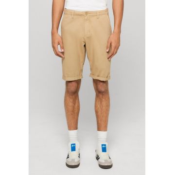 Pantaloni scurti chino cu talie medie - Bej inchis