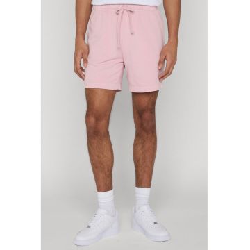 Pantaloni scurti din amestec de bumbac cu snur - Roz deschis