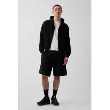 Pantaloni scurti din amestec de bumbac - Negru