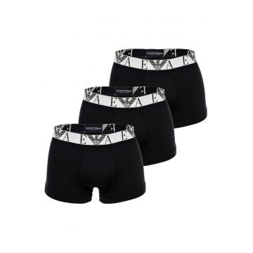 Set de boxeri cu banda logo - 3 perechi - Negru