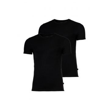 Set de tricouri uni - 2 piese - Negru