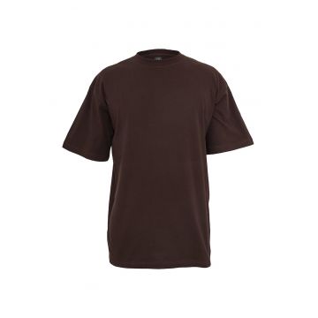Tricou din bumbac cu decolteu la baza gatului