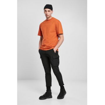 Tricou din bumbac cu decolteu la baza gatului