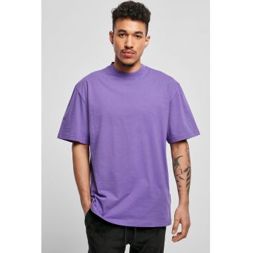 Tricou din bumbac cu decolteu la baza gatului
