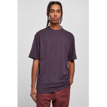 Tricou din bumbac cu decolteu la baza gatului