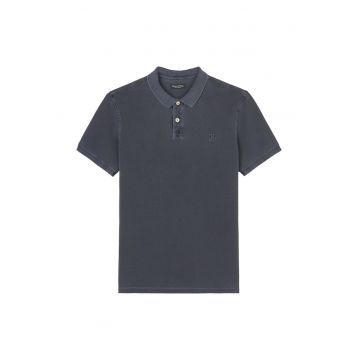Tricou polo cu model uni - Albastru inchis