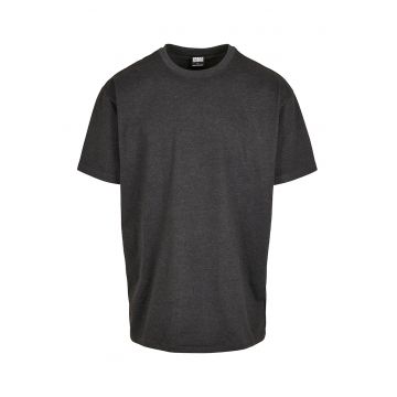Tricou supradimensionat cu maneci cazute - Gri carbune