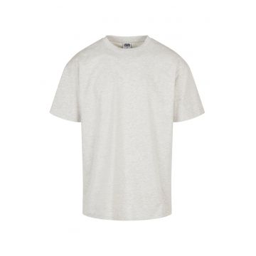 Tricou supradimensionat cu maneci cazute - Gri deschis
