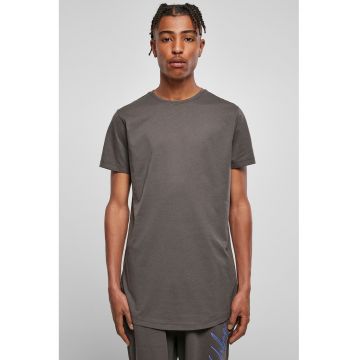 Tricou uni cu maneci scurte - Maro taupe inchis
