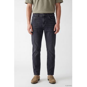 Blugi regular fit cu 5 buzunare - Gri inchis