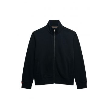 Bluza de trening cu fermoar si broderie logo Essential - Albastru inchis