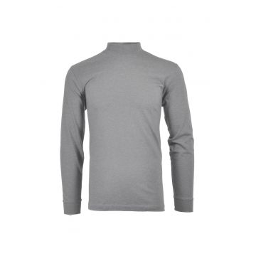 Bluza regular fit cu guler mediu - Gri
