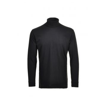 Bluza uni cu guler inalt - Negru