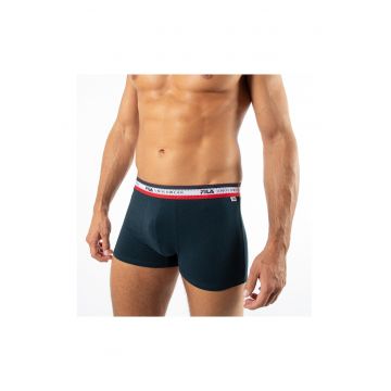 boxeri barbati cu banda logo - negru - Bleumarin