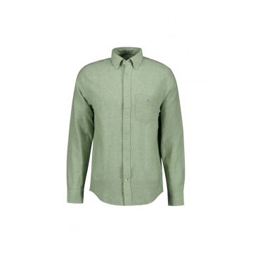 Camasa regular fit cu guler Oxford - Verde
