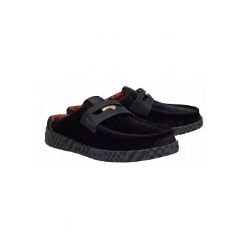 Mocasini Barbati Catifea Spuma EVA - Wally Slip Hogwarts Harry Potter Loafer - Negru - Negru